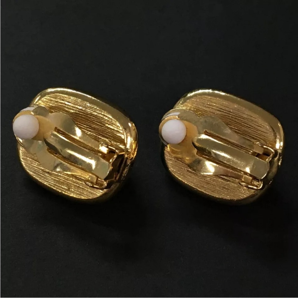 GIVENCHY Blue & Gold Tone Earrings - Picture 7 of 8